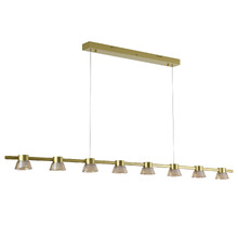 Rocket Iron & Glass Tri-Colour LED 8 Light Pendant